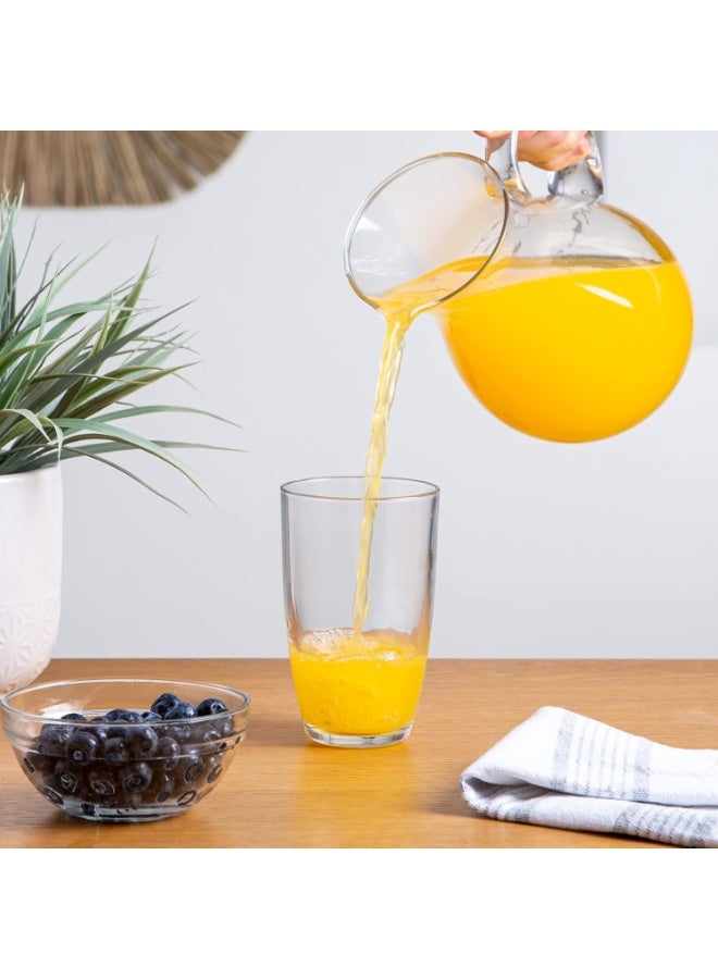 Glass Water Pitcher with Spout – Clear Glass Beverage Carafe for Water, Juice, Lemonade, Sangria and Cold Drinks - Image 3